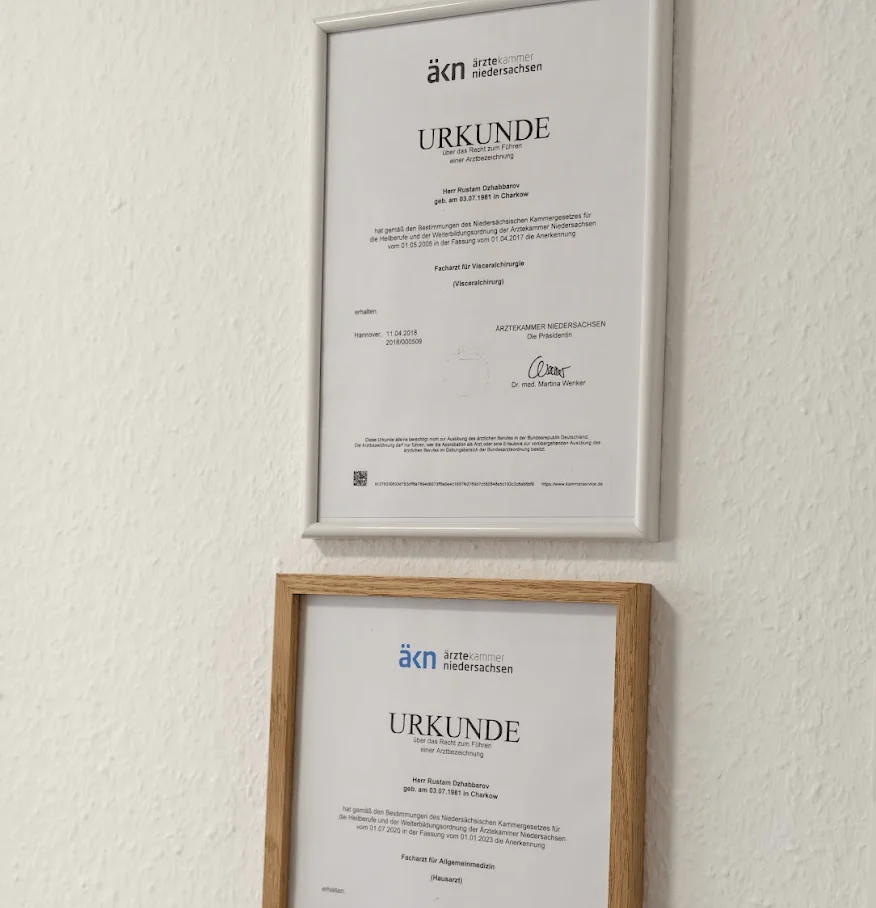 Diplom – Gemeinschaftspraxis Osnabrück
